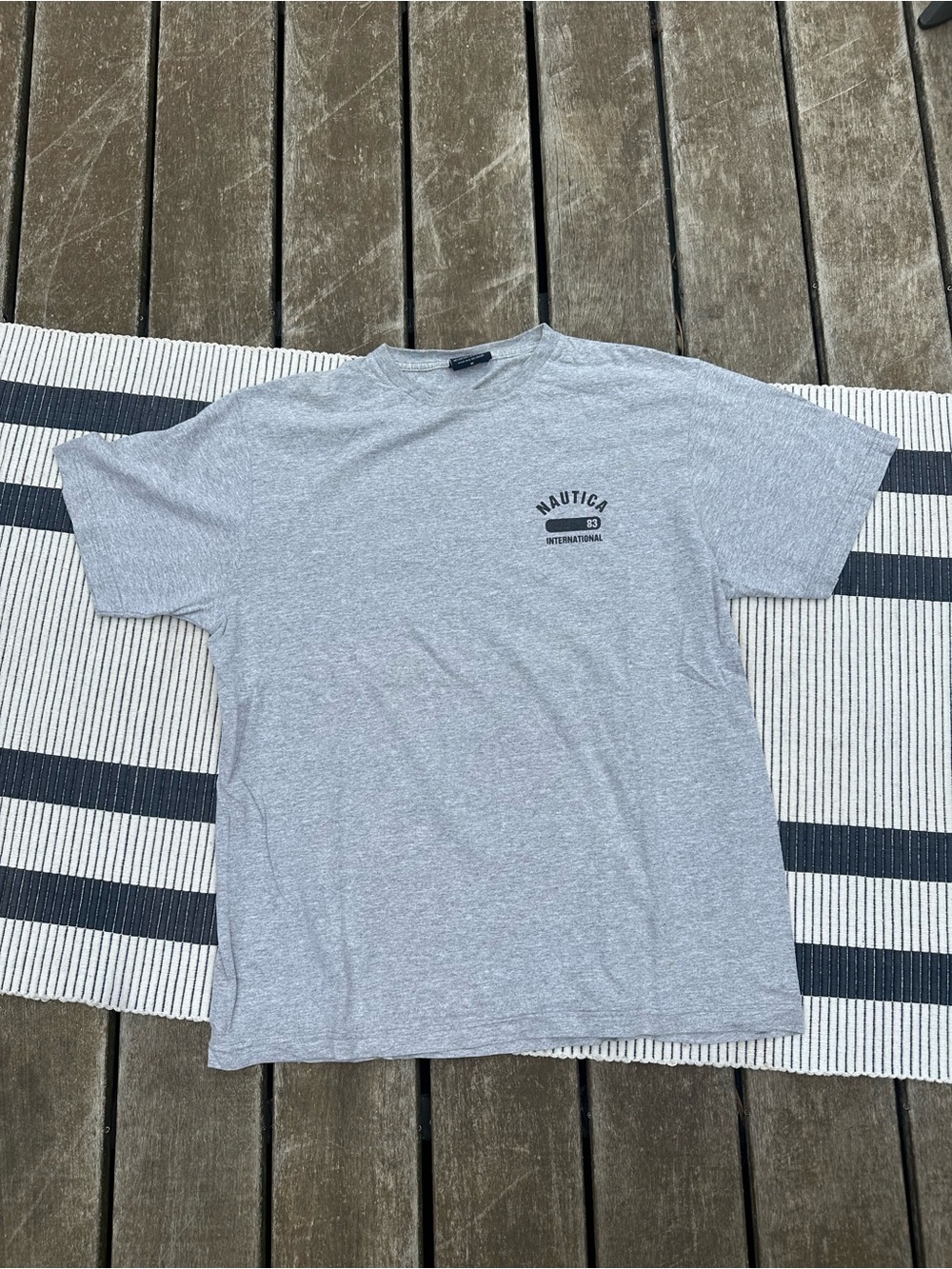 Nautica Light Gray Logo Crewneck Tee